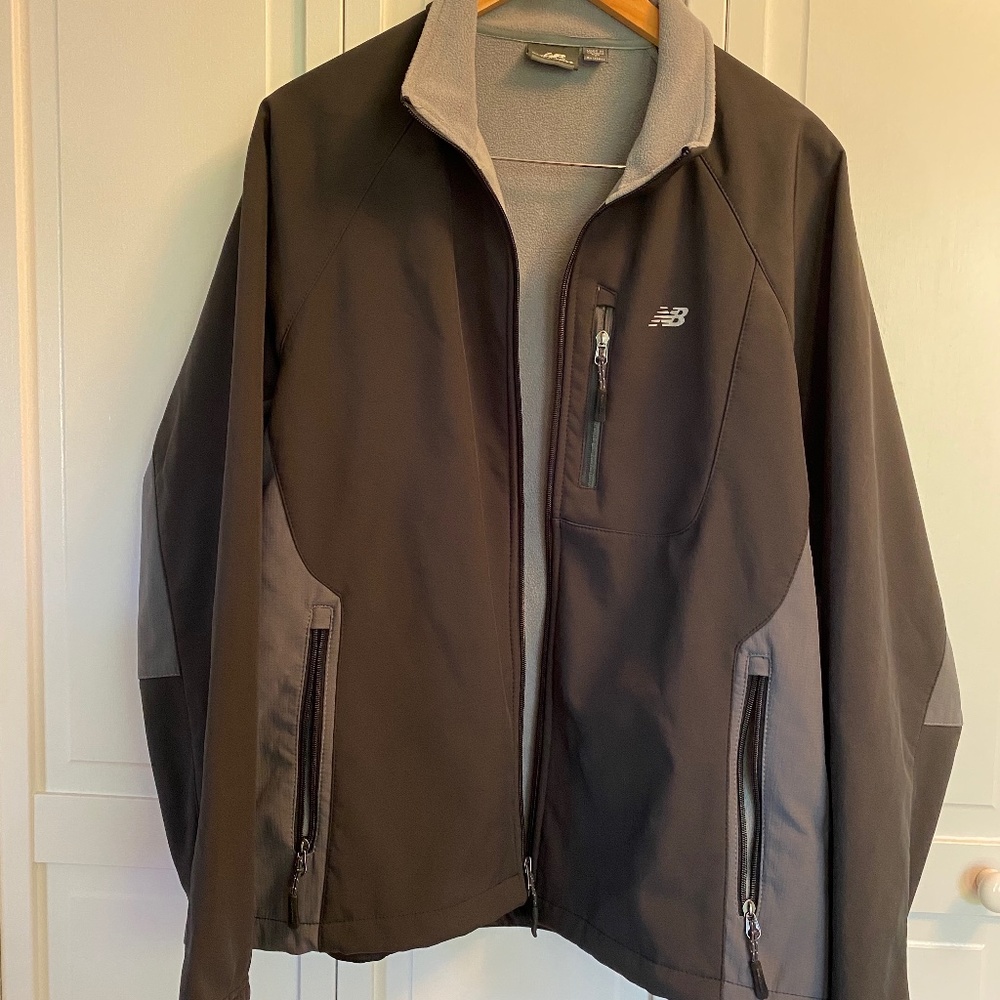 NWOT New Balance Men's Large Jacket, Fleece-Lined, Soft Shell Pockets